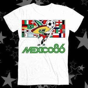 Mexico 86 Vintage Soccer T-Shirt – Retro 1986 Football Graphic Tee